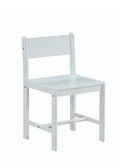 White Wood Stationary Desk Chair on a white background