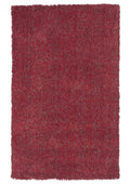 9' X 13' Red Shag Hand Woven Area Rug