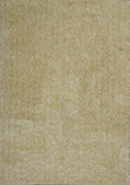 9' X 13' Yellow Shag Hand Woven Area Rug close-up detail