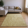 9' X 13' Yellow Shag Hand Woven Area Rug