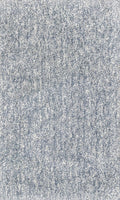 9' X 13' Slate Blue And Ivory Abstract Hand Woven Area Rug on a white background