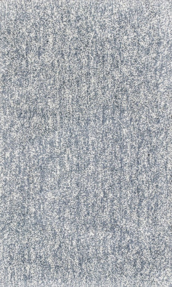 9' X 13' Slate Blue And Ivory Abstract Hand Woven Area Rug on a white background