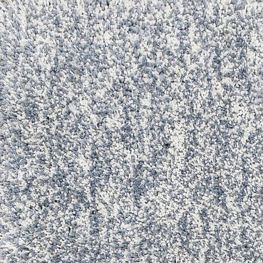 9' X 13' Slate Blue And Ivory Abstract Hand Woven Area Rug on a white background