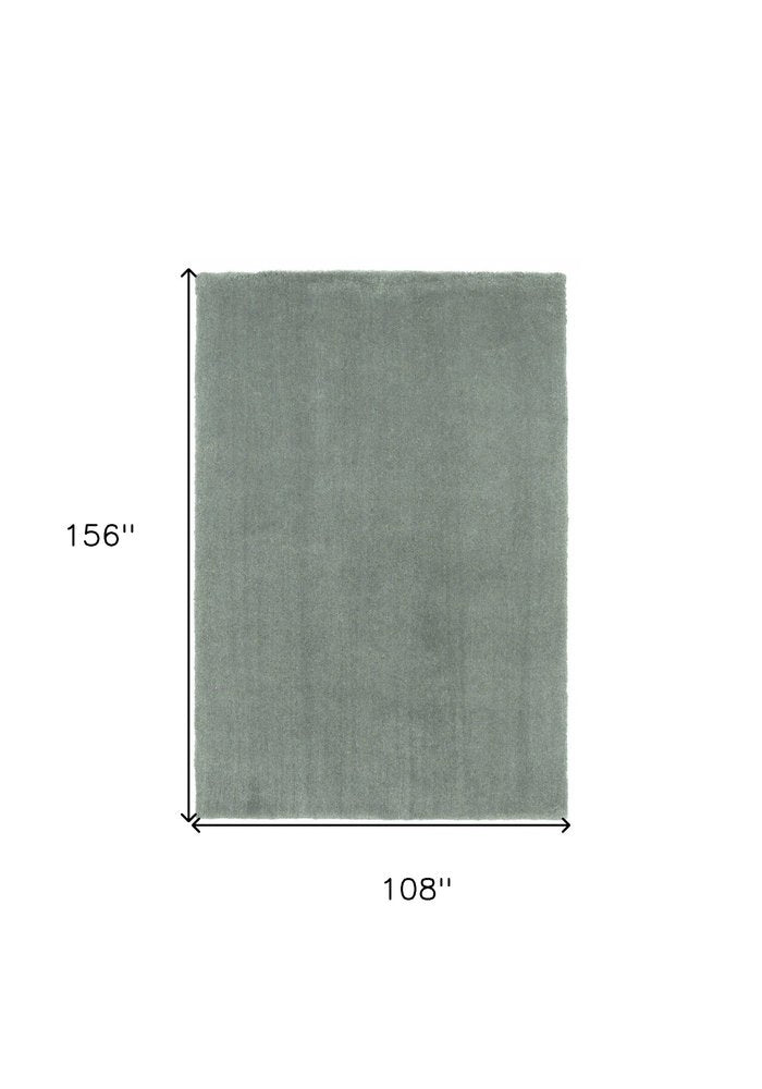9' X 13' Slate Blue Hand Woven Area Rug on a white background