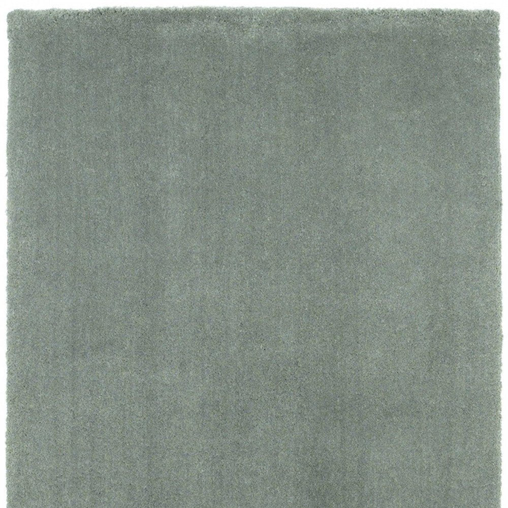 9' X 13' Slate Blue Hand Woven Area Rug close-up detail