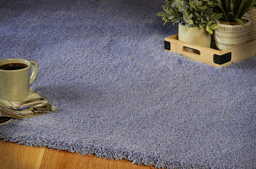 9' X 13' Purple Shag Hand Woven Area Rug