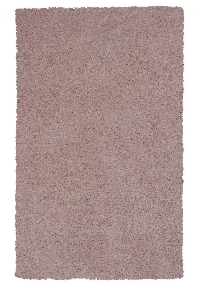 9' X 13' Pink Shag Hand Woven Area Rug