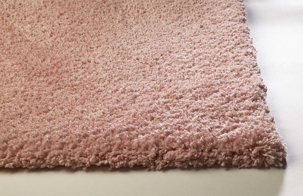 9' X 13' Pink Shag Hand Woven Area Rug