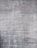 9' X 13' Slate Gray And Dark Gray Abstract Hand Loomed Area Rug close-up detail