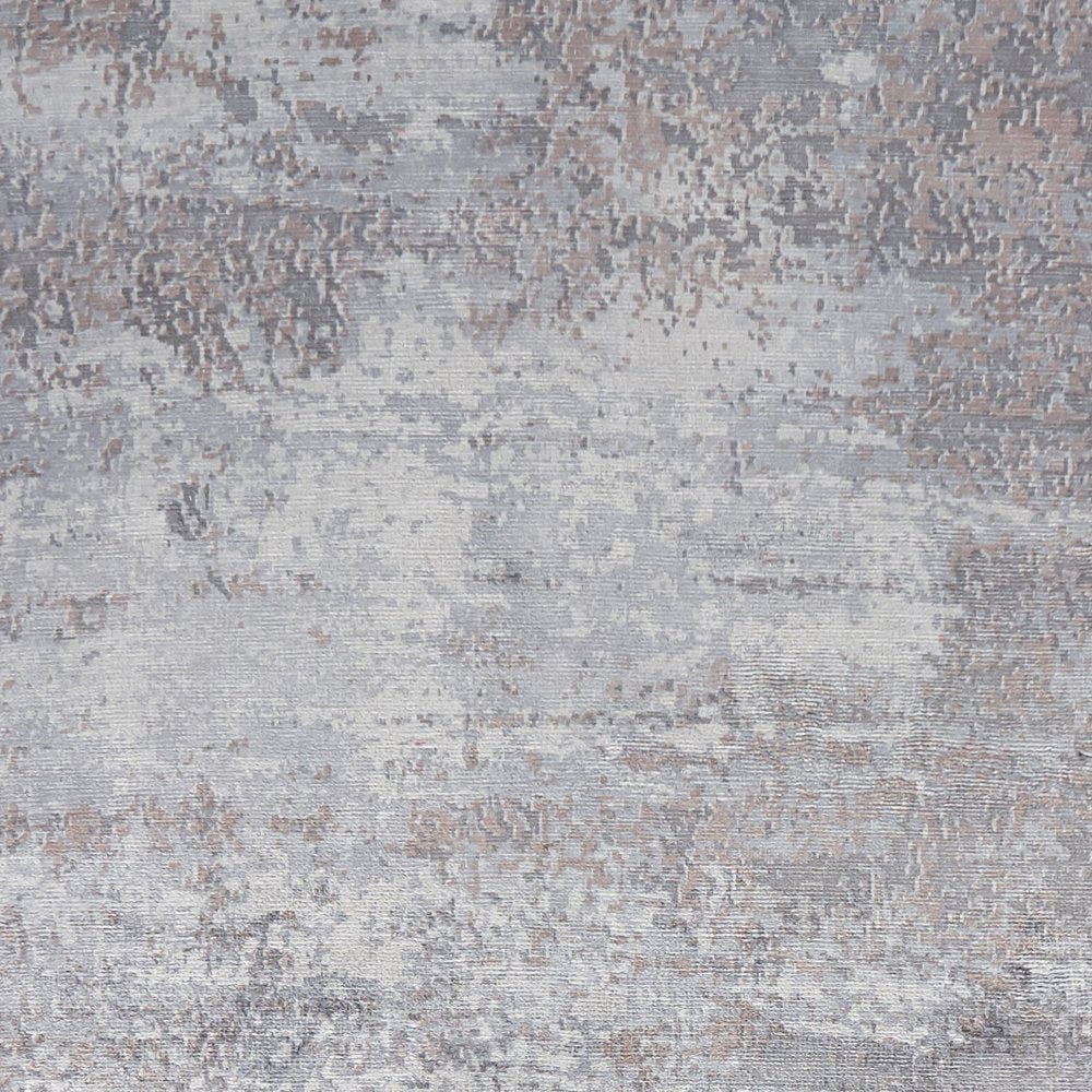 9' X 13' Slate Gray And Dark Gray Abstract Hand Loomed Area Rug close-up detail