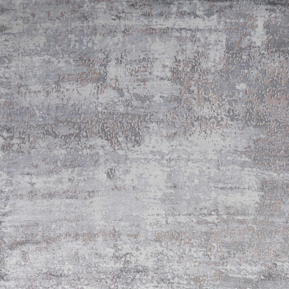 9' X 13' Slate Gray And Dark Gray Abstract Hand Loomed Area Rug close-up detail