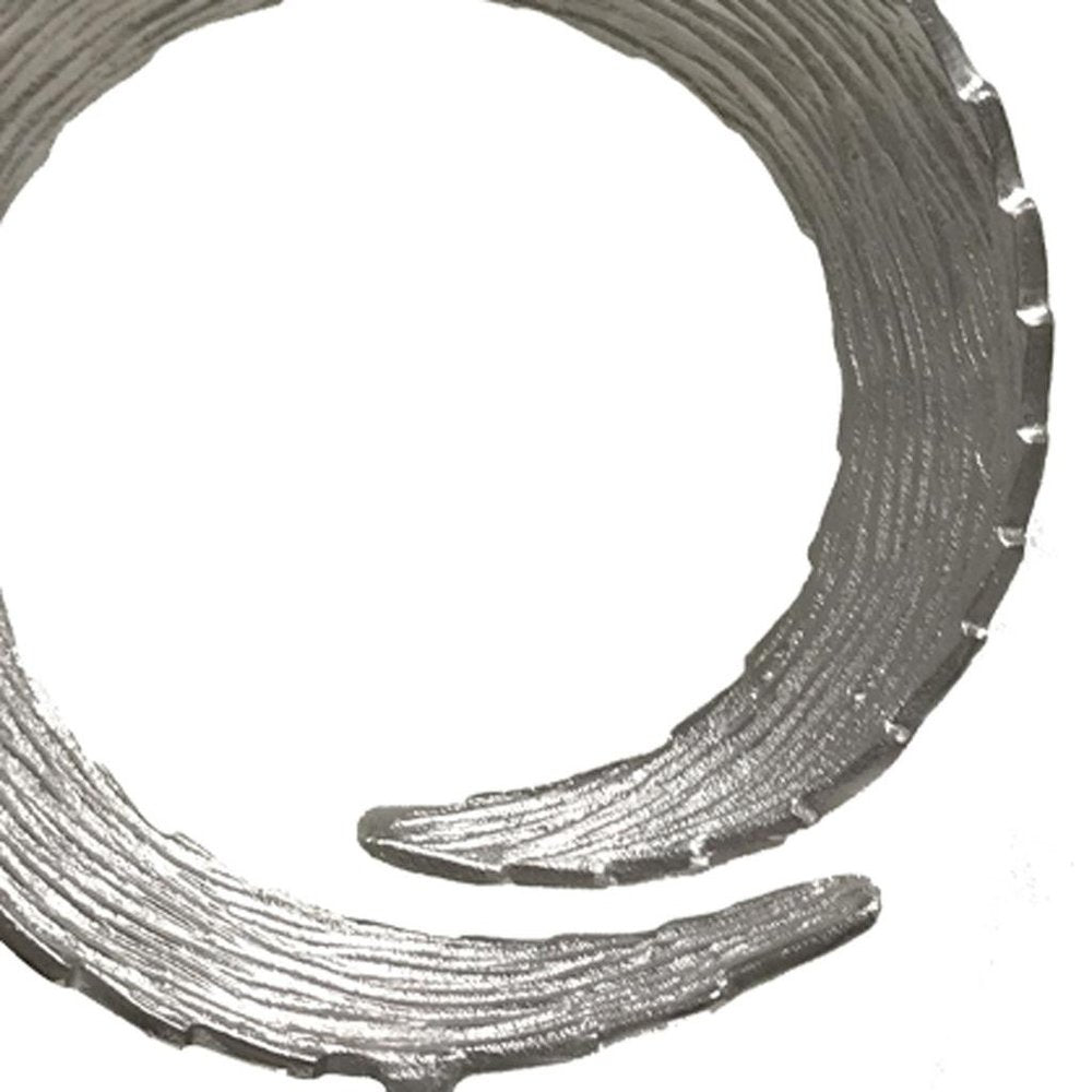17" Black and Silver Marble and Aluminum Tabletop Sculpture. Sculpture isolated on a plain white background, showing a silver metal surface.