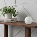 3" White Aluminum Decorative Orb Tabletop Sculpture
