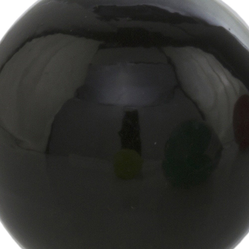 3" Black Enameled Aluminum Decorative Sphere