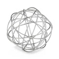 7" X 7" X 7" Silver Large Wire Sphere on a white background