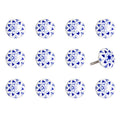 1.5" X 1.5" X 1.5" Ceramic Metal Multicolor 12 Pack Knob