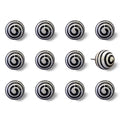 1.5" X 1.5" X 1.5" Ceramic Metal Multicolor 12 Pack Knob