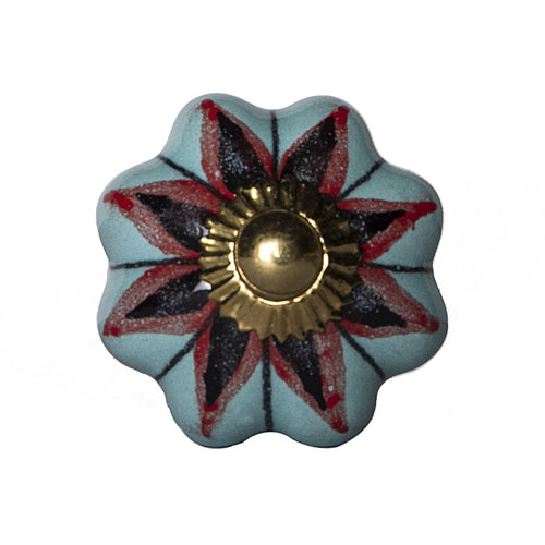 1.5" X 1.5" X 1.5" Ceramic Metal Multicolor 12 Pack Knob. Cabinet knobs isolated on a plain white background, showing a black ceramic surface.