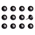 Set of Twelve Black Ceramic Drawer Pull Knobs