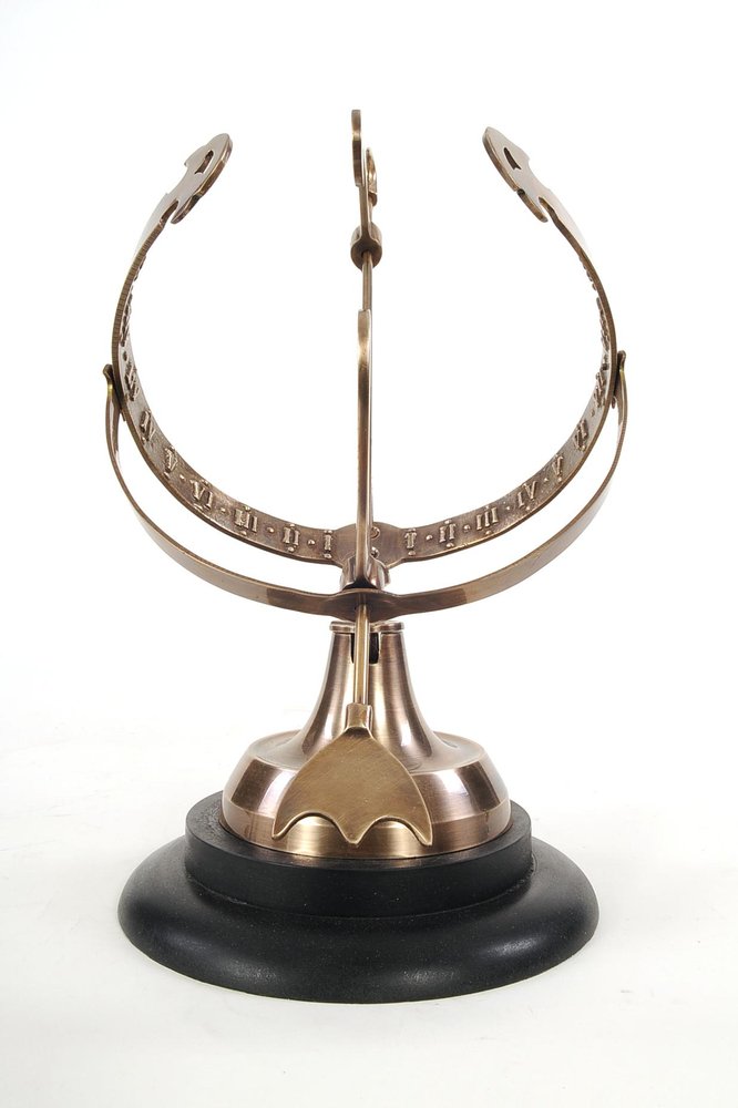 14" Brass And Black Metal Hand Painted Figurine Tabletop Sculpture. Sculpture isolated on a plain white background, in a black metal finish.