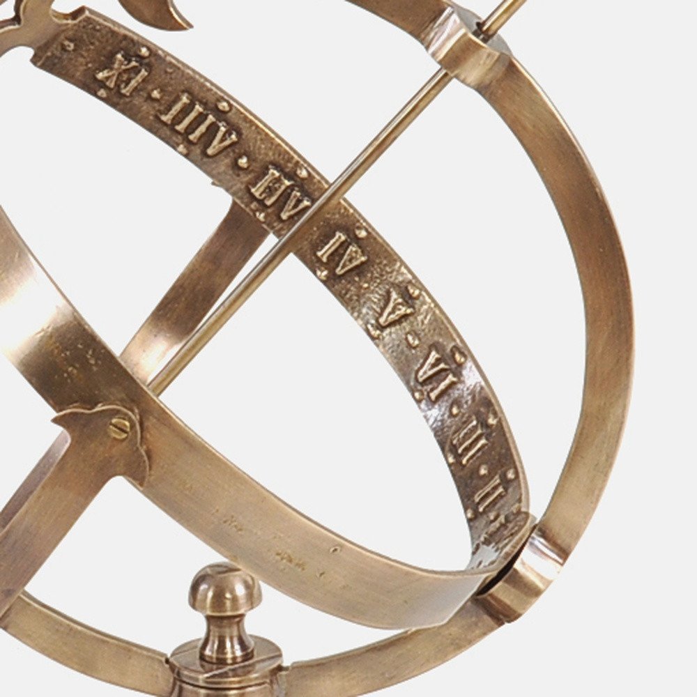 14" Brass And Black Metal Hand Painted Figurine Tabletop Sculpture. Sculpture isolated on a plain white background, showing a black metal surface.