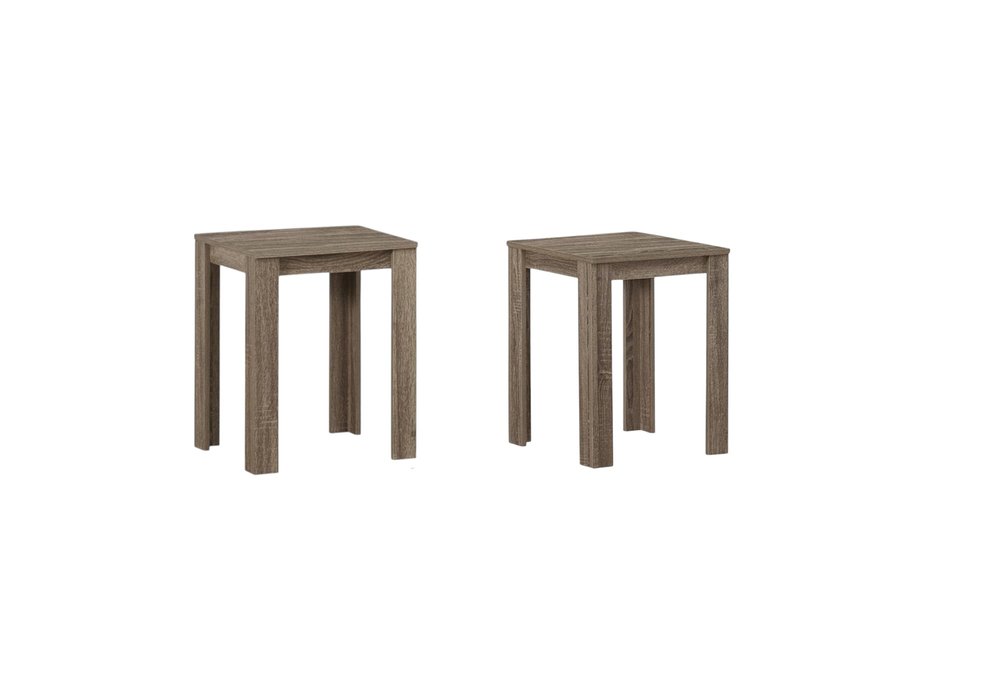 Set of Three 44" Taupe Coffee Table on a white background