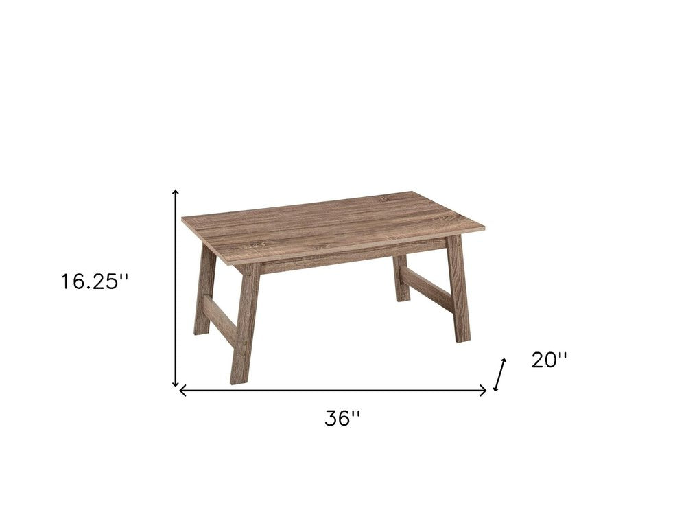 Set of Three 36" Taupe Coffee Table on a white background