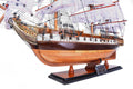 26" Brown Solid Wood Hand Painted Model Boat