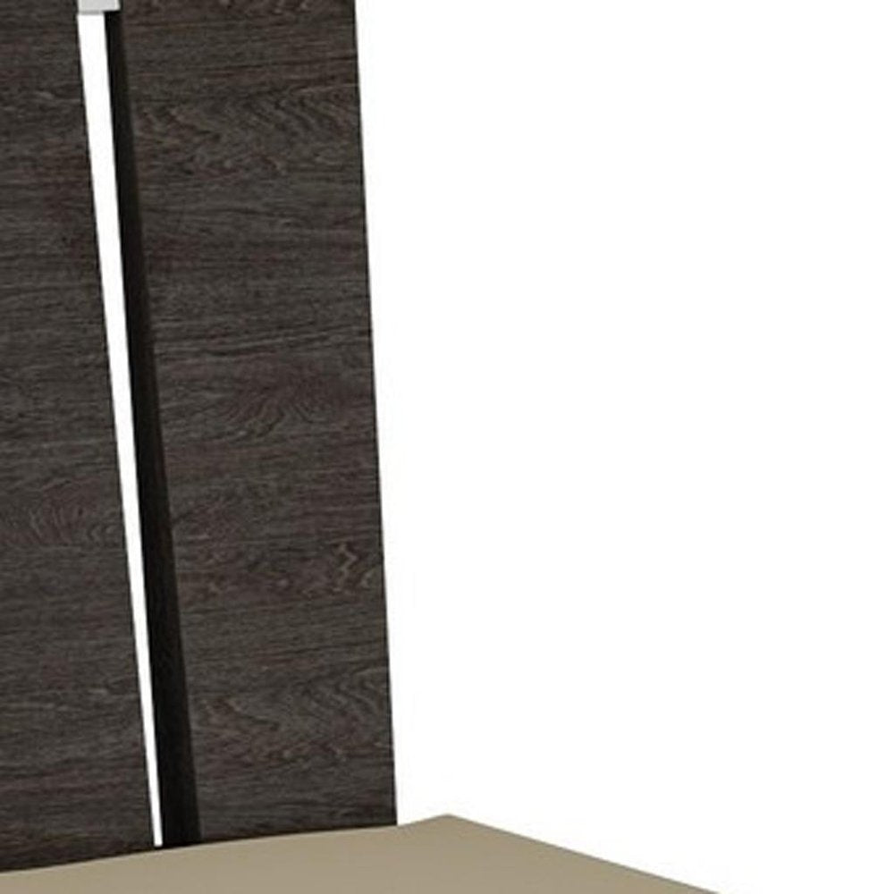 98" Dark Gray Solid Wood Dining Table