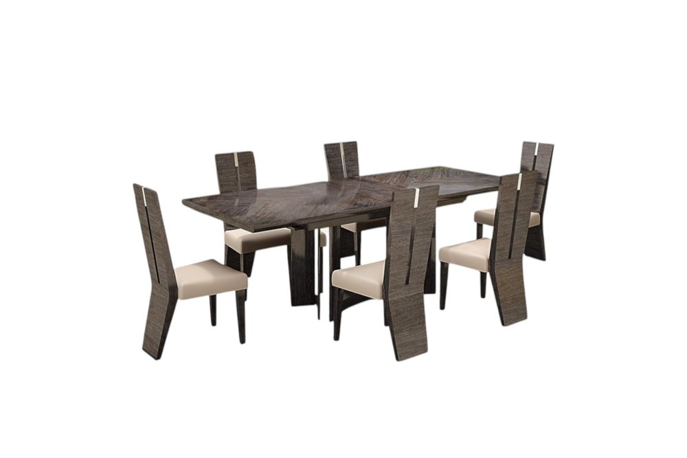 98" Dark Gray Solid Wood Dining Table