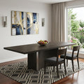 99" Gray Brown Solid Wood Dining Table