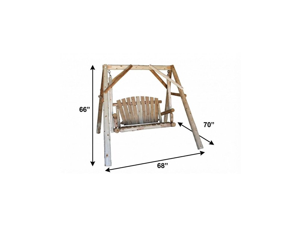 70" Natural Swing Chair
