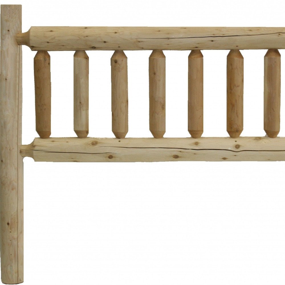 Natural Cedar Log Twin Headboard