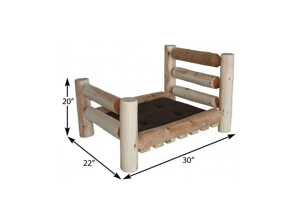 20" X 30" Natural Solid Wood Pet Bed Frame