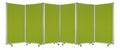 71" Green Iron Folding Six Panel Screen Room Divider