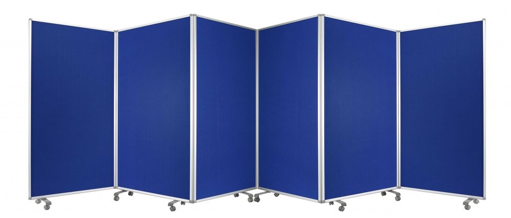 71" Green Iron Folding Six Panel Screen Room Divider