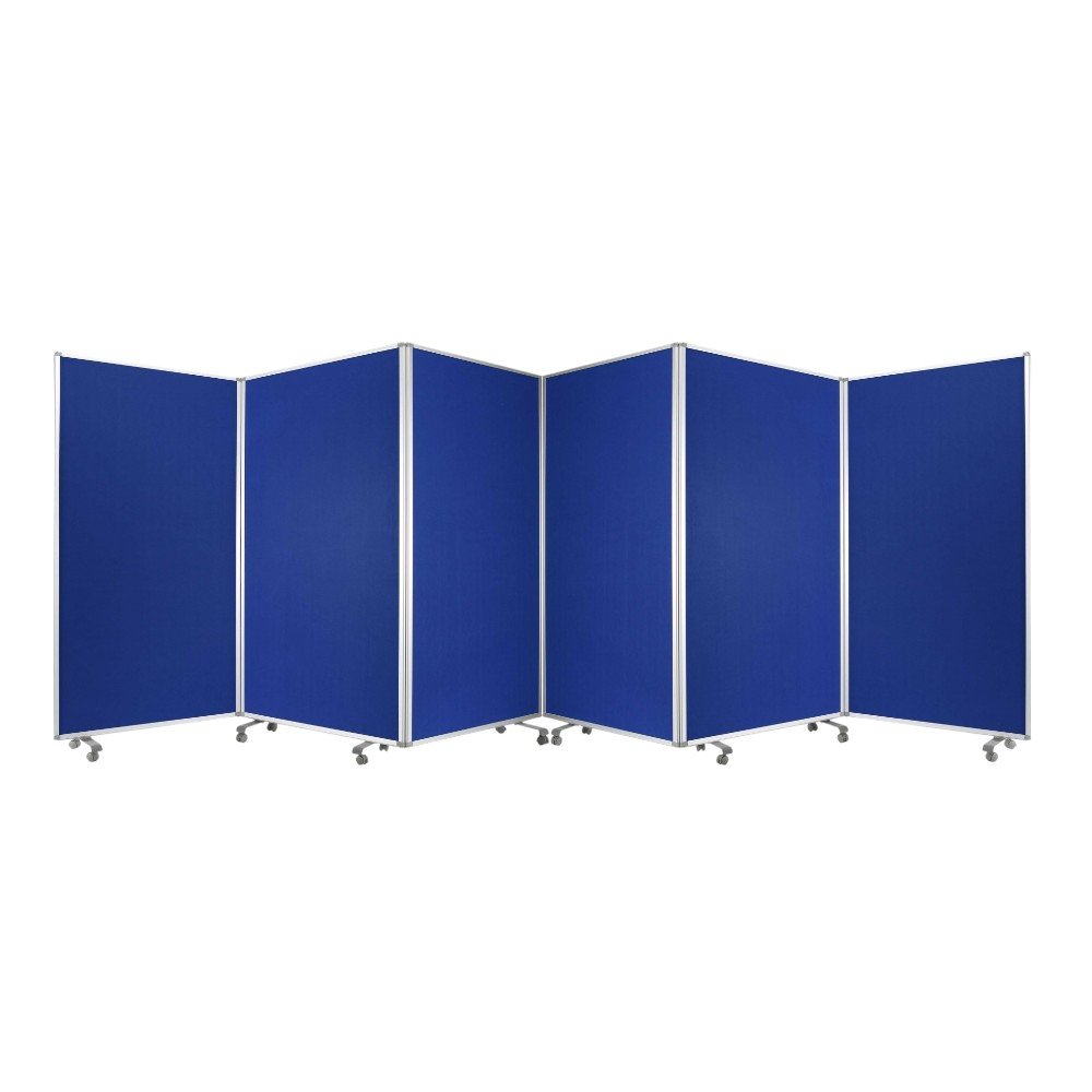 71" Green Iron Folding Six Panel Screen Room Divider