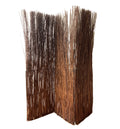 84" Brown Rattan Panel Screen Room Divider on a white background