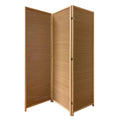 71" Brown Folding Three Panel Screen Room Divider