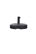 Black Plastic Umbrella Base on a white background