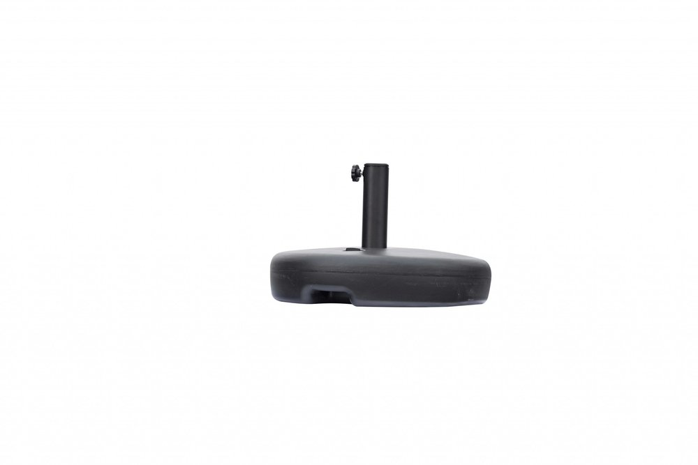 Black Heavy Duty Plastic Umbrella Base on a white background