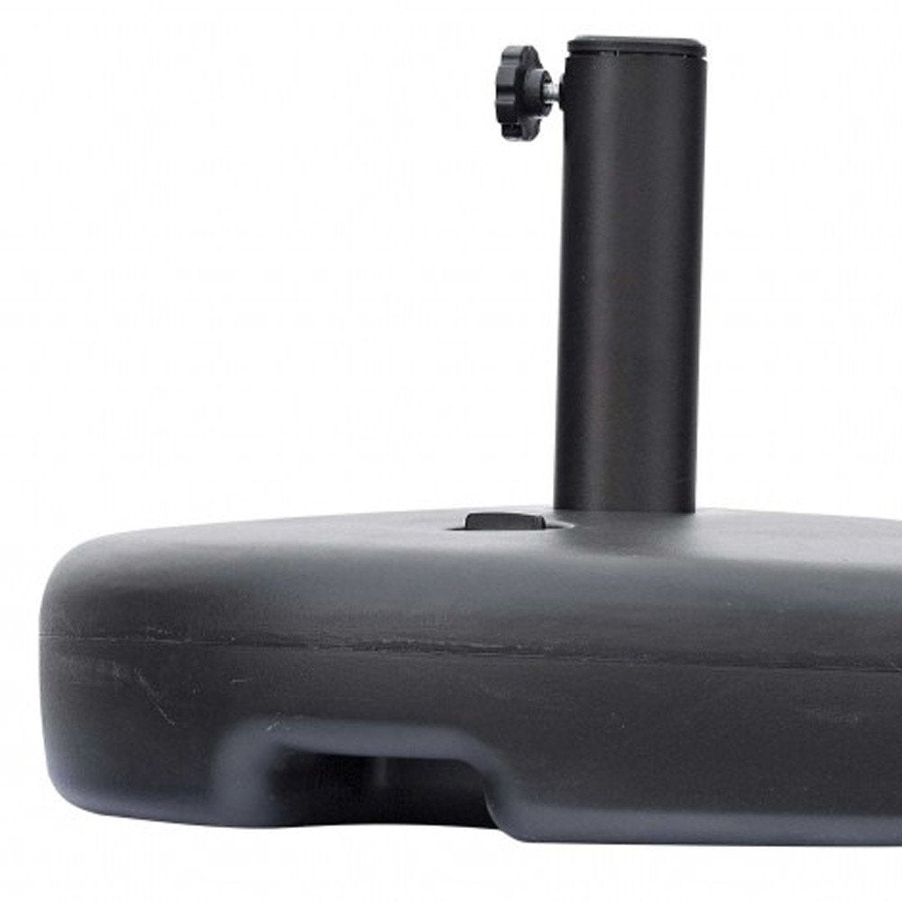 Black Heavy Duty Plastic Umbrella Base on a white background
