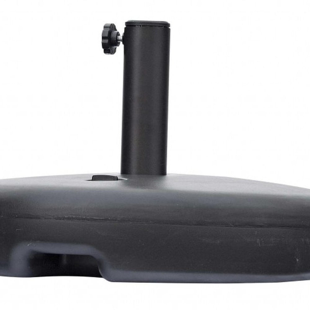 Black Heavy Duty Plastic Umbrella Base on a white background