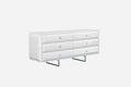 72 X 21 X 31 White Double Dresser Extension on a white background