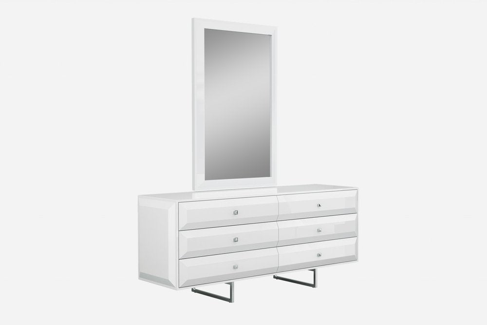 72 X 21 X 31 White Double Dresser Extension on a white background