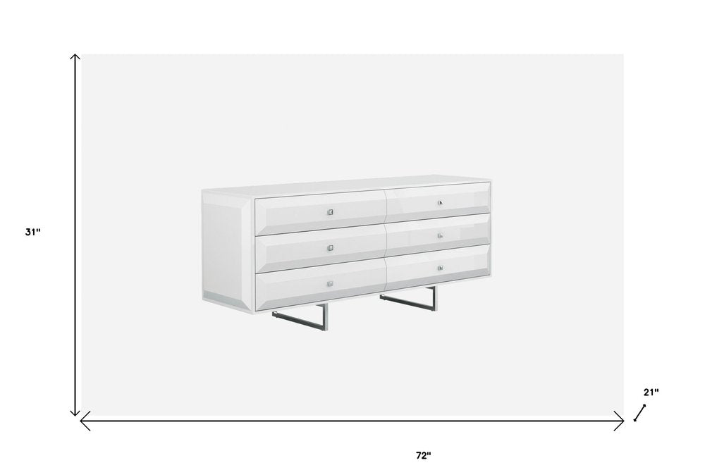 72 X 21 X 31 White Double Dresser Extension