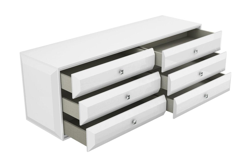 72 X 21 X 31 White Double Dresser Extension on a white background