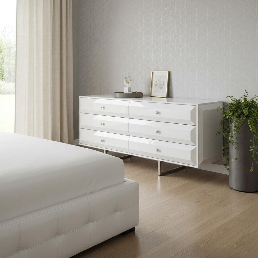 72 X 21 X 31 White Double Dresser Extension in a home interior