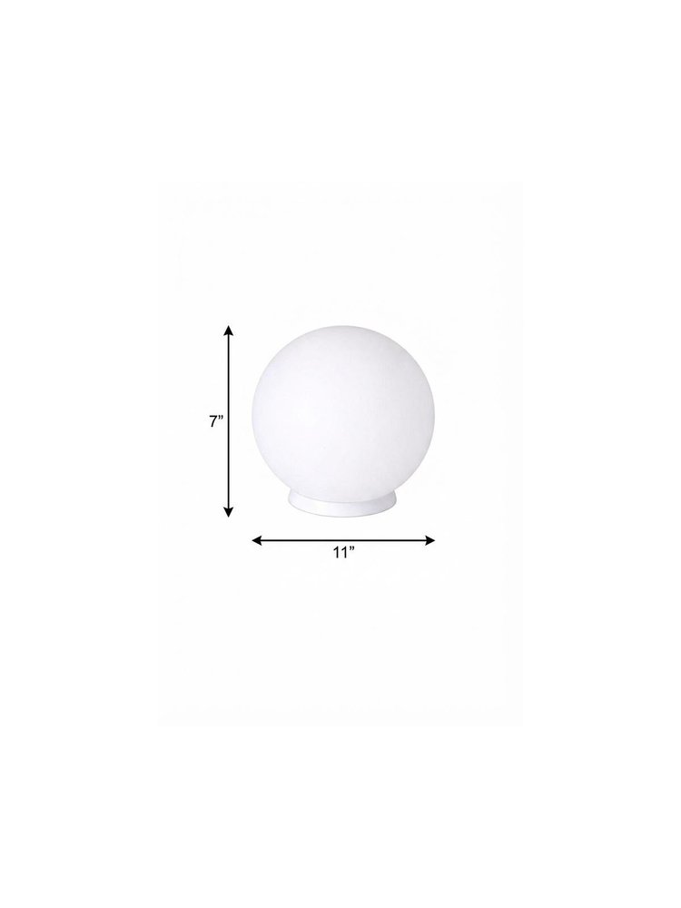 7" White Baseball Globe Lamp With Novelty