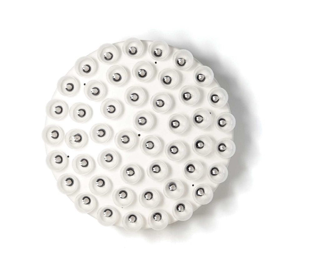 29 X 29 X 7 White Glass Metal Pendant Lamp. Pendant light isolated on a plain white background, in a white glass finish.